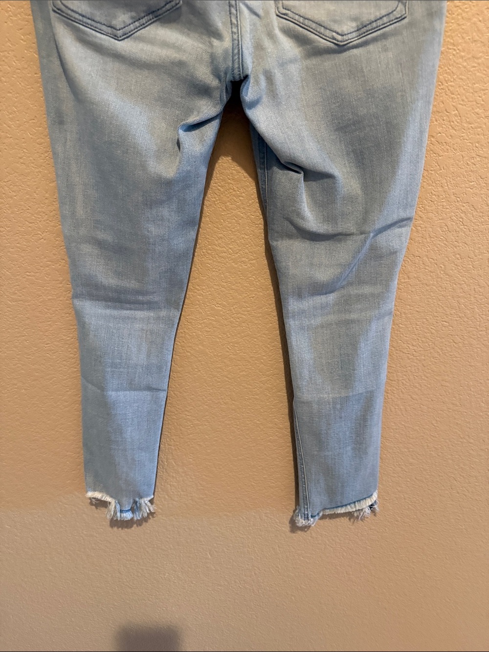 Express Skinny Ripped Light Blue Jeans - Picture 6 of 9